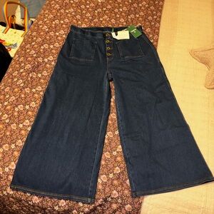 NWT Halara Flex™ High Waisted Pockets Washed Casual Wide Leg Jeans size XL